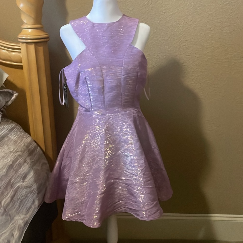 ⭐️Ax Paris purple and gold dress size 8